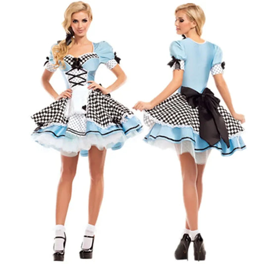 Sexy Adult Womens Alice in Wonderland Fancy Dress Costume