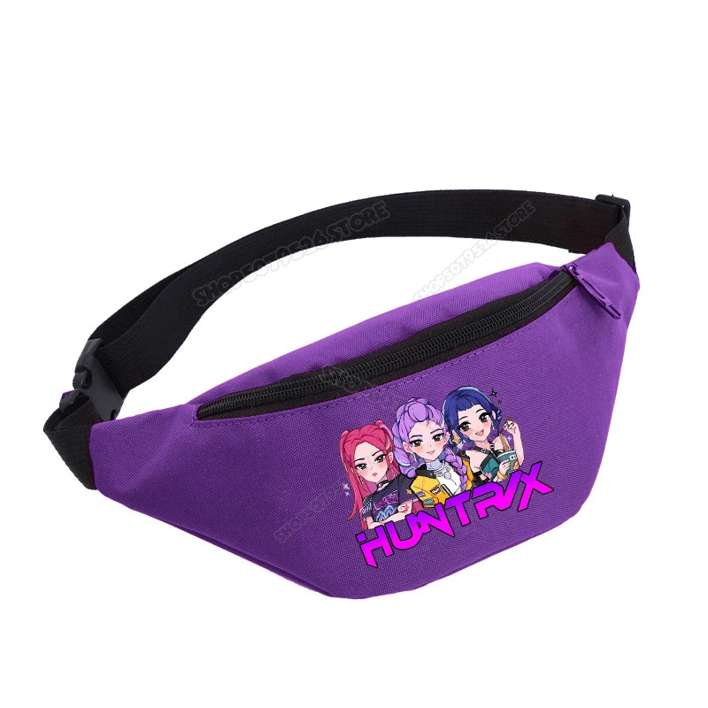 KPop Demon Hunters Waist Bum Bag Kids Fanny Packs Huntrix Merch Gifts