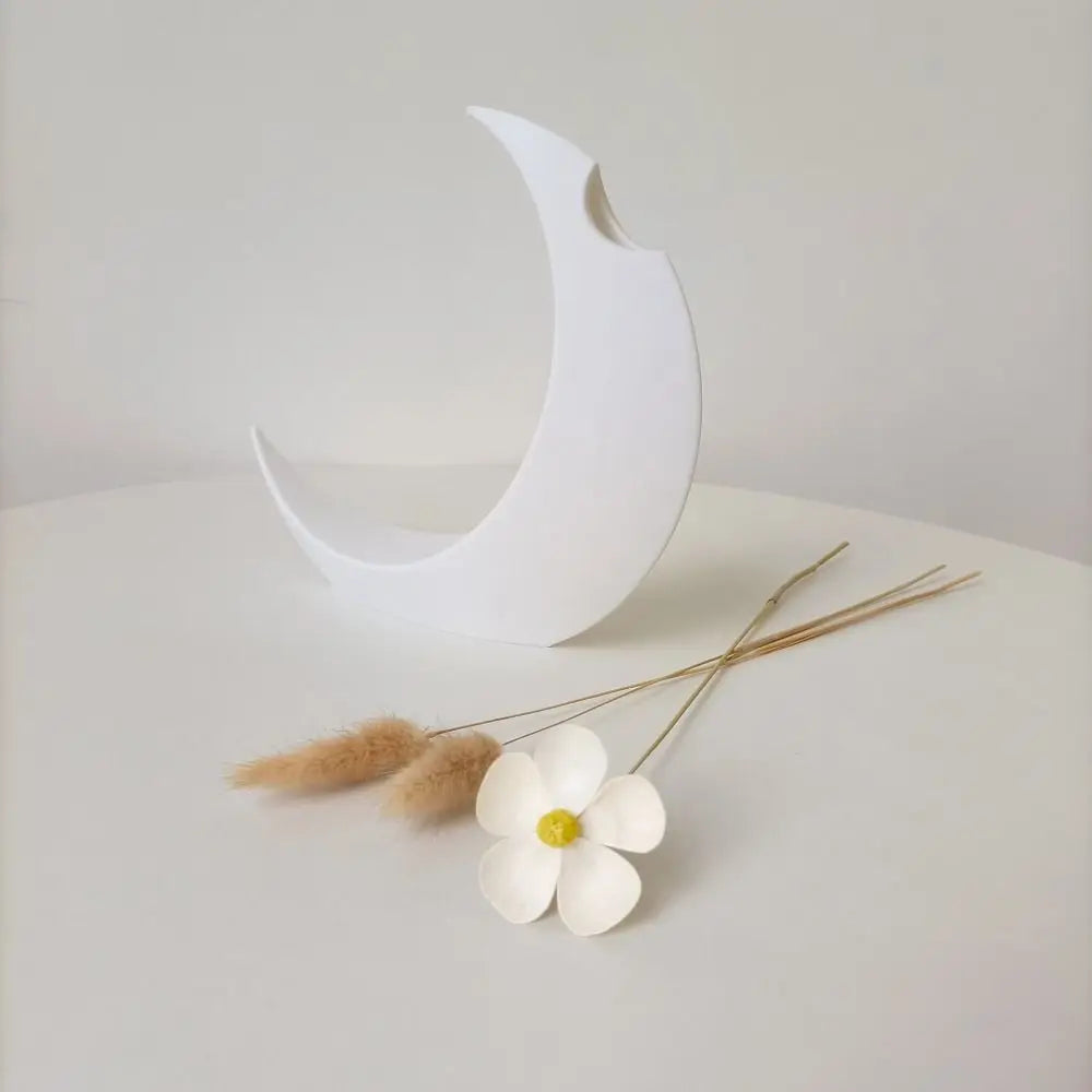 Dried Flowers Vase Artificial Flower Pot Arrangement Gothic Moon Vase