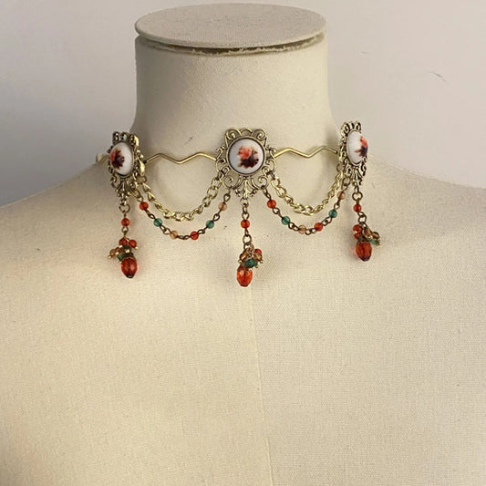 Victorian Gothic Choker Cameo Collar Costume Jewellery Accessory