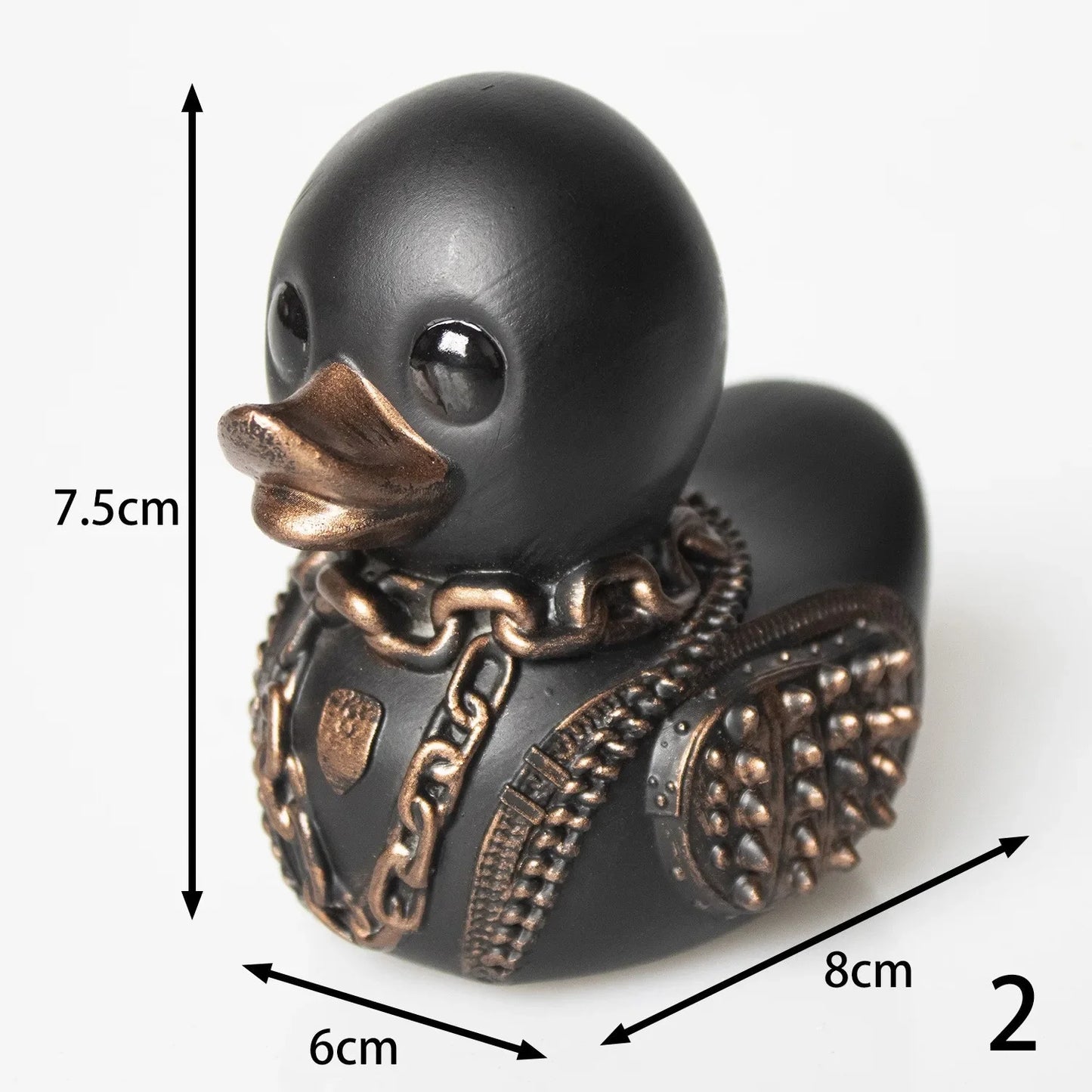 Gothic Rock Duckies Desktop Decoration Punk Bathroom Rubber Duck