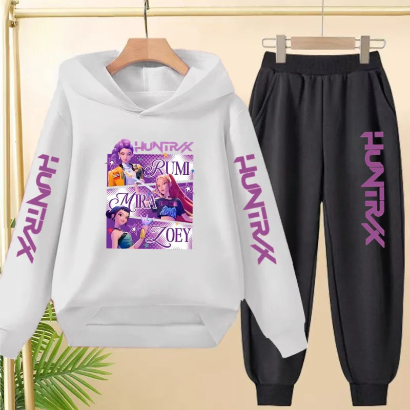 KPop Demon Hunters Tracksuit Hoodie Jumper Huntrix Clothes Joggers