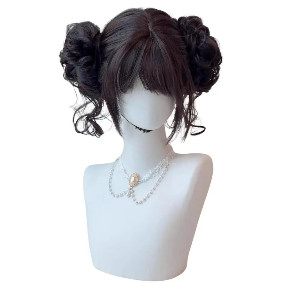 KPop Zoey Demon Hunters Cosplay Wig Huntrix Fancy Dress Costume Short Black Bun Wig