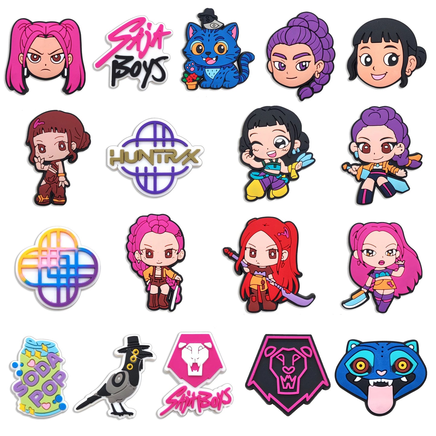 K-POP Demon Hunters Croc Charms Huntrix Saja Boys Rumi Derpy Shoe Charms Accessories