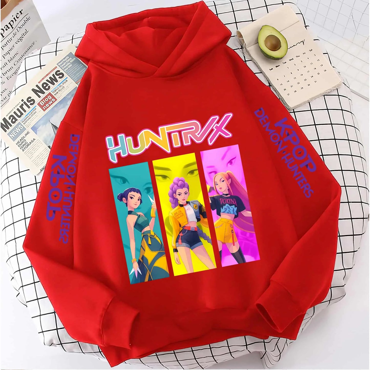 KPop Demon Hunters Sweatshirt Hoodie Tops Huntix Clothes Merch Gifts