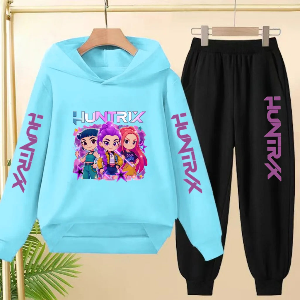 KPop Demon Hunters Tracksuit Hoodie Jumper Huntrix Clothes Joggers