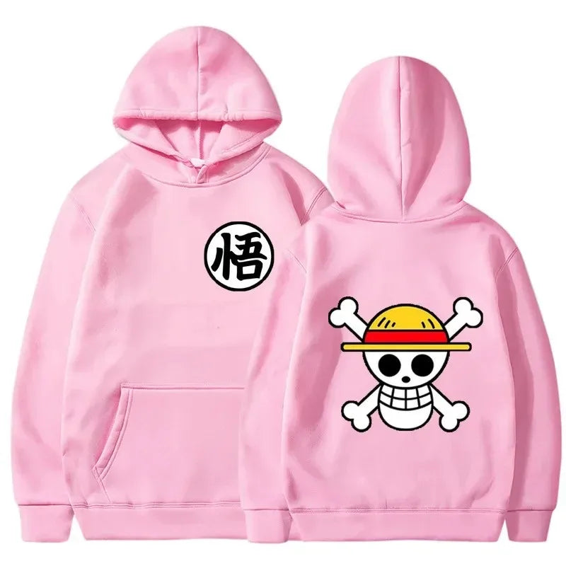 Straw Hat Pirates One Piece Manga Anime Hoodie Luffy Sweatshirt Pullover Hooded Top