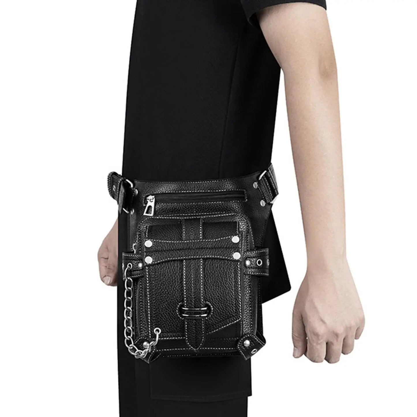 Unisex Gothic Waist Bag Fanny Pack Leg Hip Purse Pouch