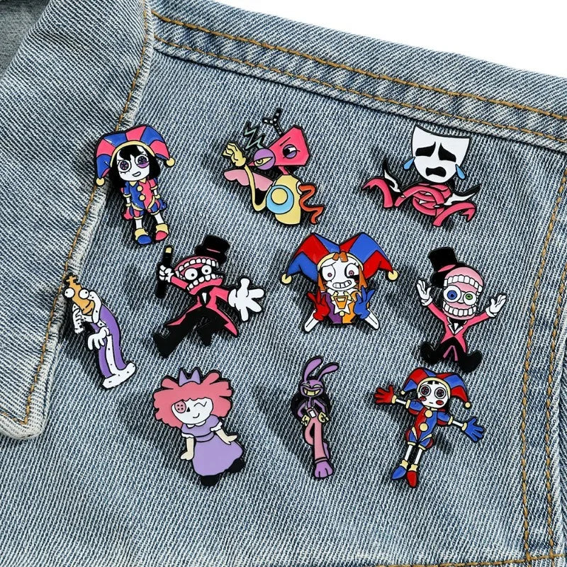 The Amazing Digital Circus Enamel Lapel Pin Badge Brooch TADC Pomni Jax Ragatha Accessories Jewellery