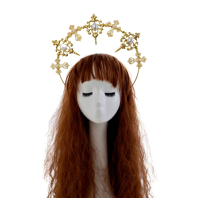 Gothic Vampire Goddess Sun Halo Headband Costume Accessory