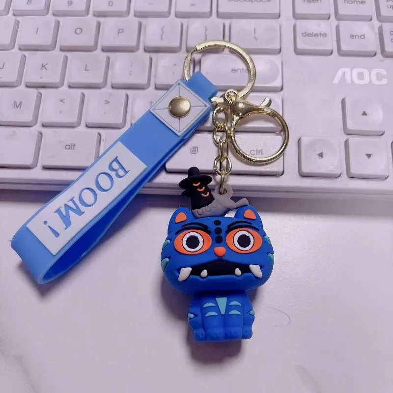 KPop Demon Hunters Keychain Merch Schoolbag Rumi Mira Zoey Cute Keyring Huntrix Derpy Tiger K-pop Pendant Gift Decoration