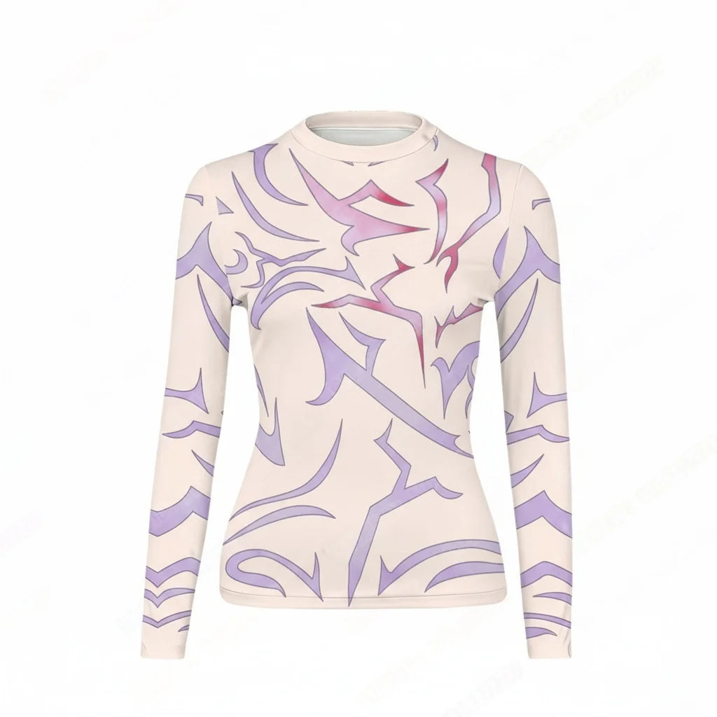 KPop Cosplay Devil Tattoo Pyjamas Demon Hunters Patterns Costume Pajamas Nightwear