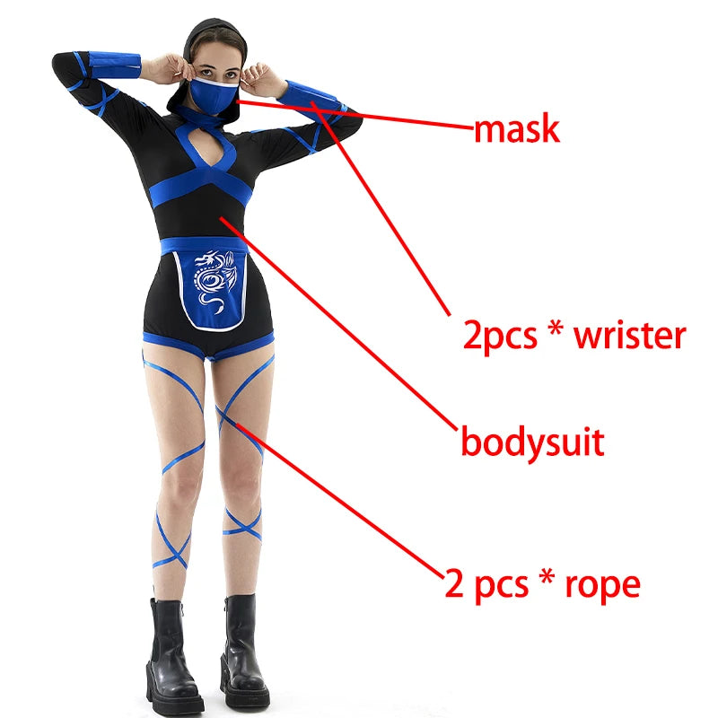 Sexy Ninja Costume Anime Dragon Samurai Warrior