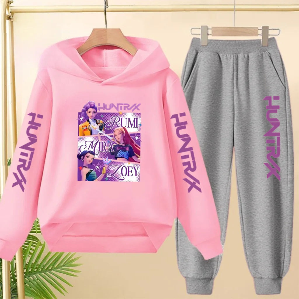 KPop Demon Hunters Tracksuit Hoodie Jumper Huntrix Clothes Joggers