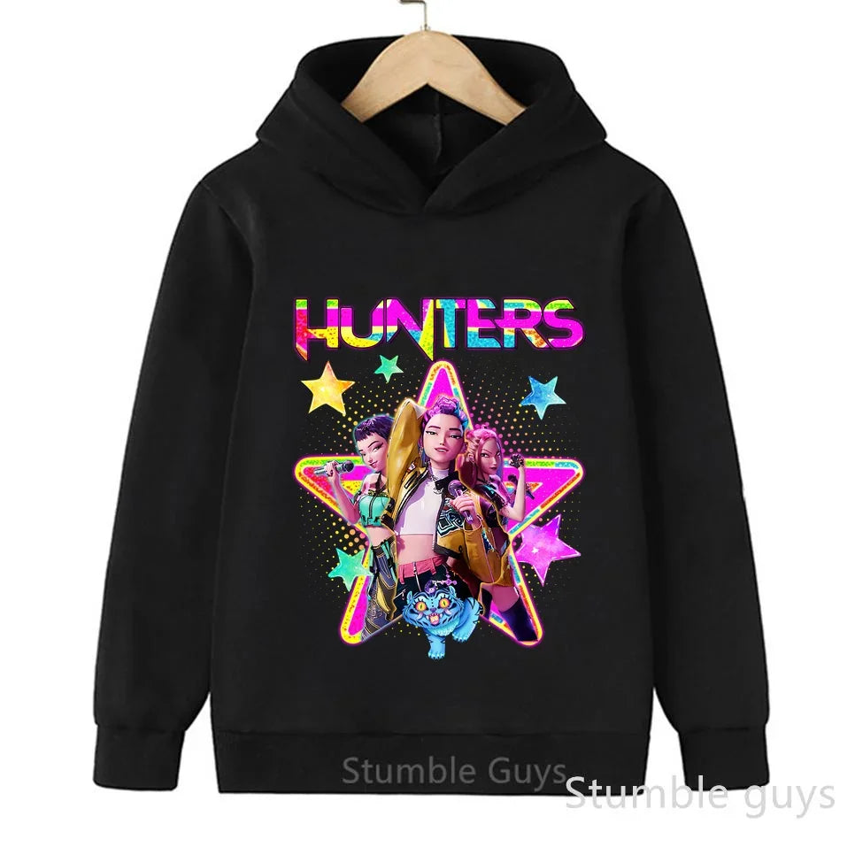 Kpop Demon Hunters Hoodie Set Huntrix Sweatshirts Tracksuit Joggers K-pop Clothes Merch