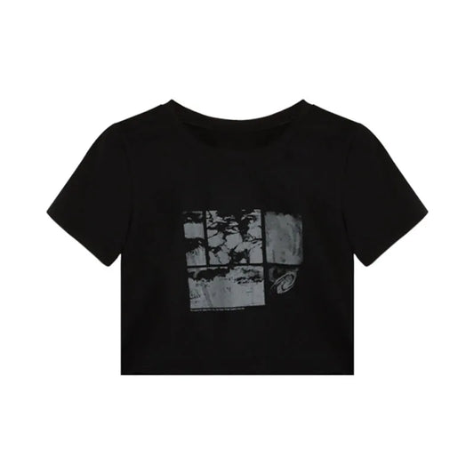 Grunge Graphic Crop Top Y2k TShirt
