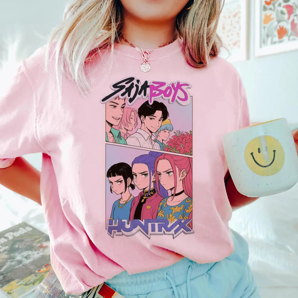 Saja Boys T shirt Boys Girls Short Sleeve T-shirt Tops Kpop Demon Hunters Clothes