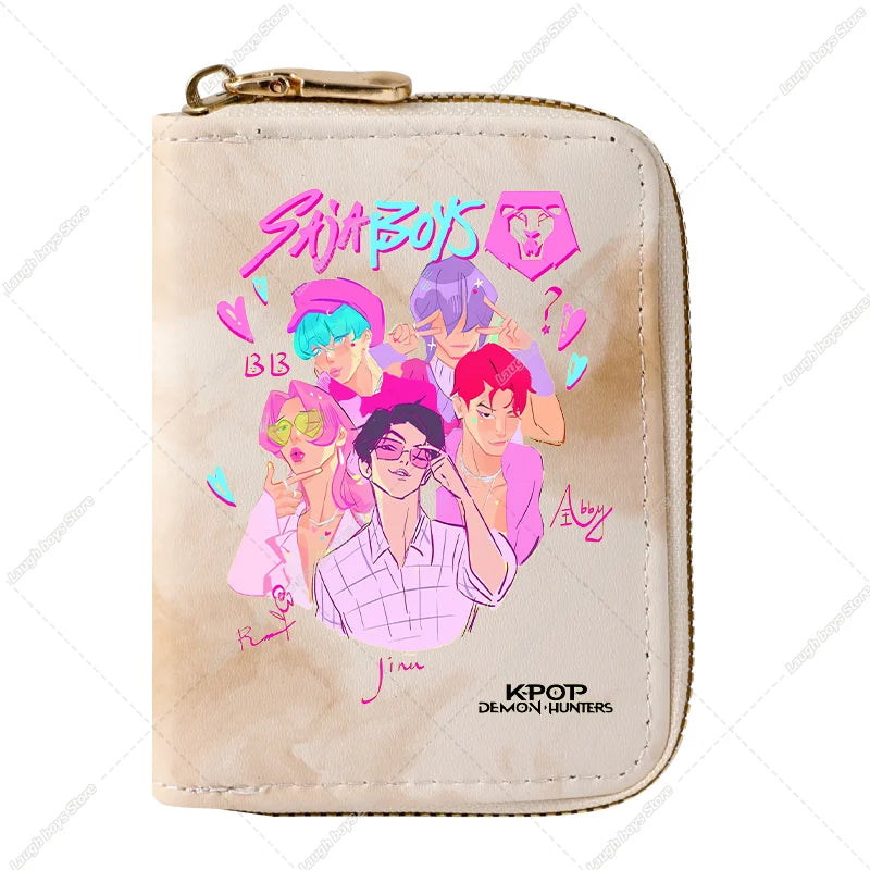 KPop Demon Hunters Fashion Wallets Huntrix Coin Money Cards Purse Rumi Mira Zoey Merch
