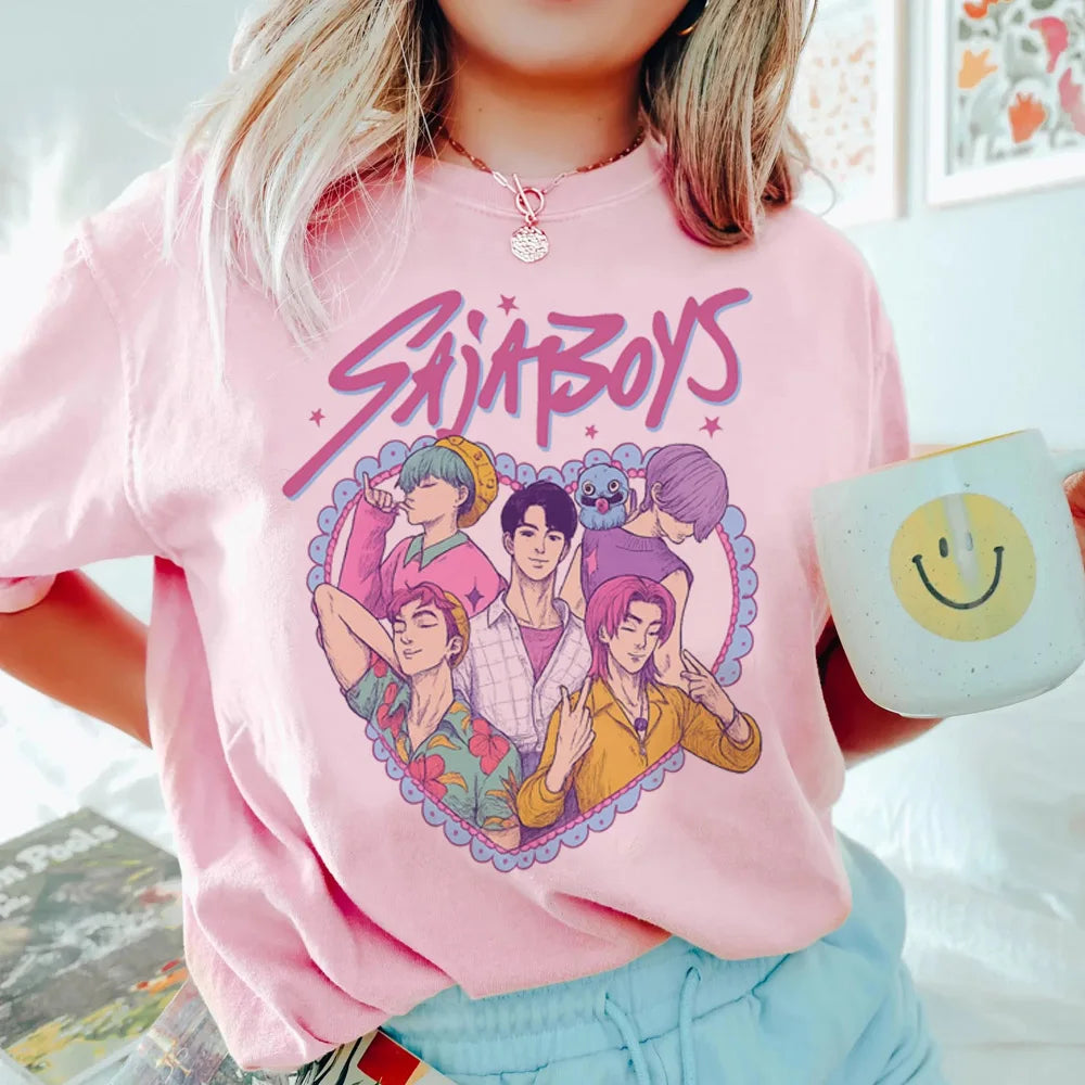 Saja Boys T shirt Boys Girls Short Sleeve T-shirt Tops Kpop Demon Hunters Clothes