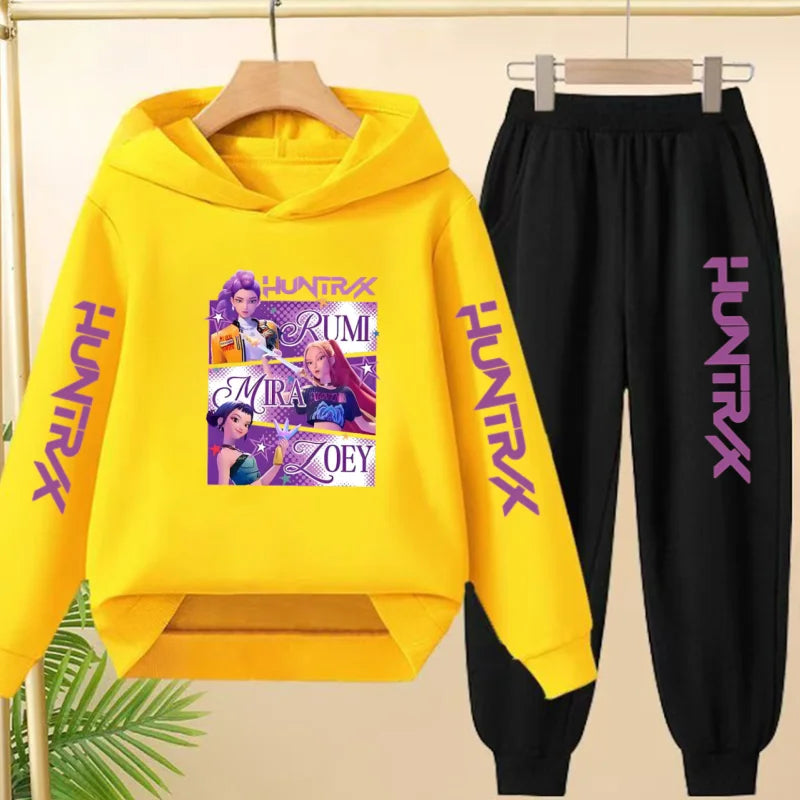 KPop Demon Hunters Tracksuit Hoodie Jumper Huntrix Clothes Joggers