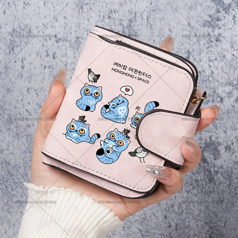 KPop Demon Hunters Wallet PU Waterproof Money Bag Card Holder Purse Coin Huntrix Merch Gift