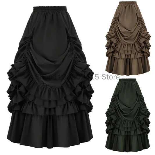 Medieval Cosplay Steampunk Dress Victorian Skirt Pirate Costumes
