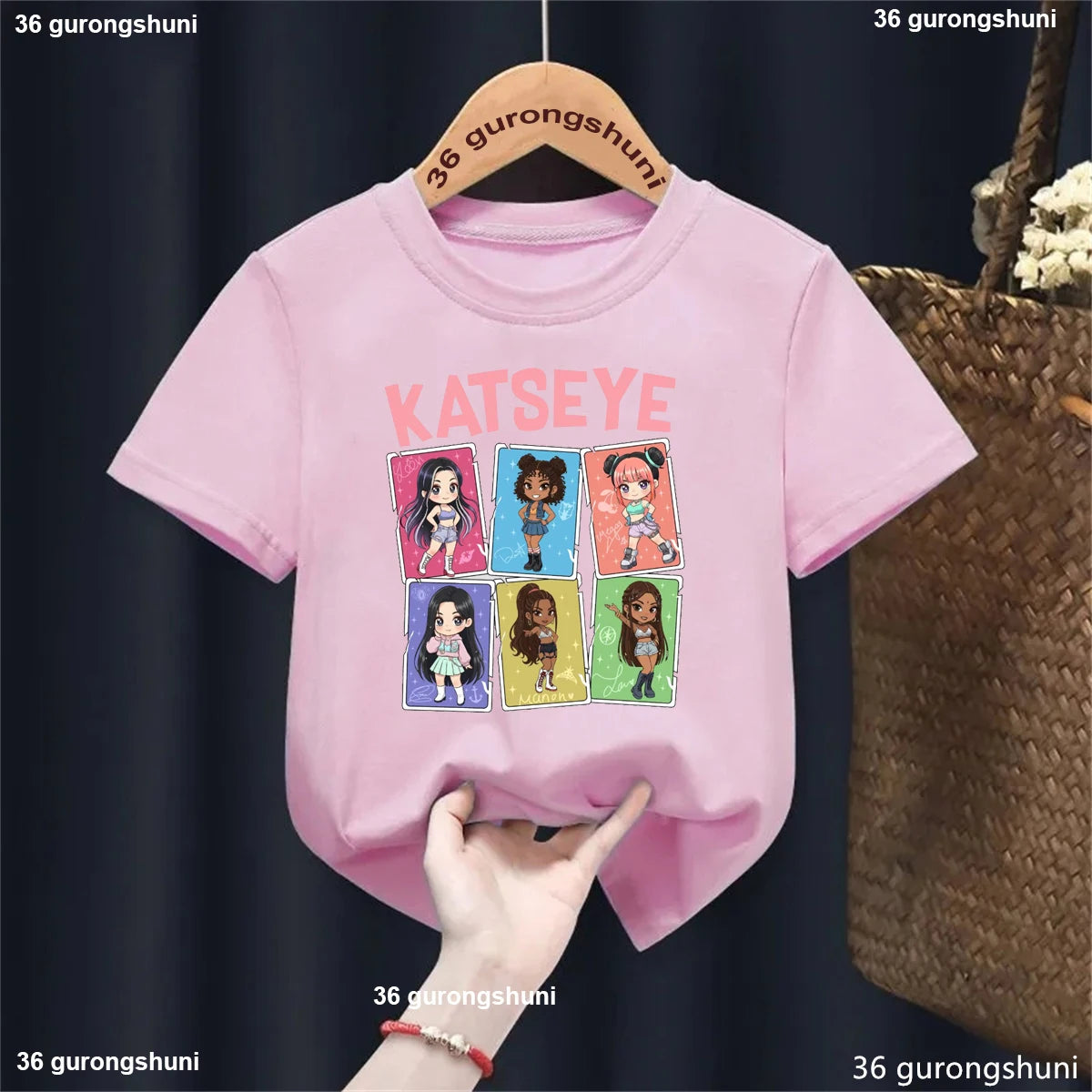 KATSEYE Music KPop Band Singer T-Shirt Boys/Girls Cute Kids K-Pop Clothes