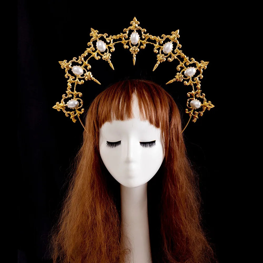 Gothic Vampire Goddess Sun Halo Headband Costume Accessory