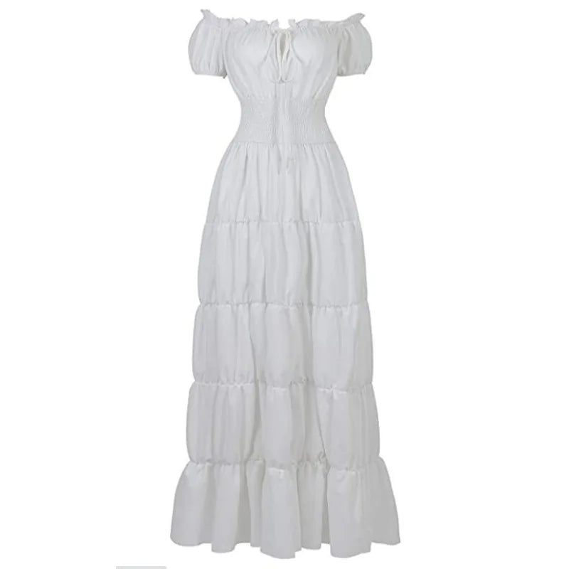 Medieval Renaissance Steampunk Maid Chemise Long Petticoat Dress