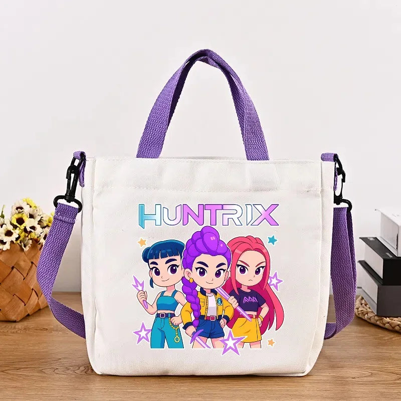 KPop Demon Hunters Crossbody Shoulder Bag Huntrix Tote Shopper Messenger Bag School Rumi K-pop