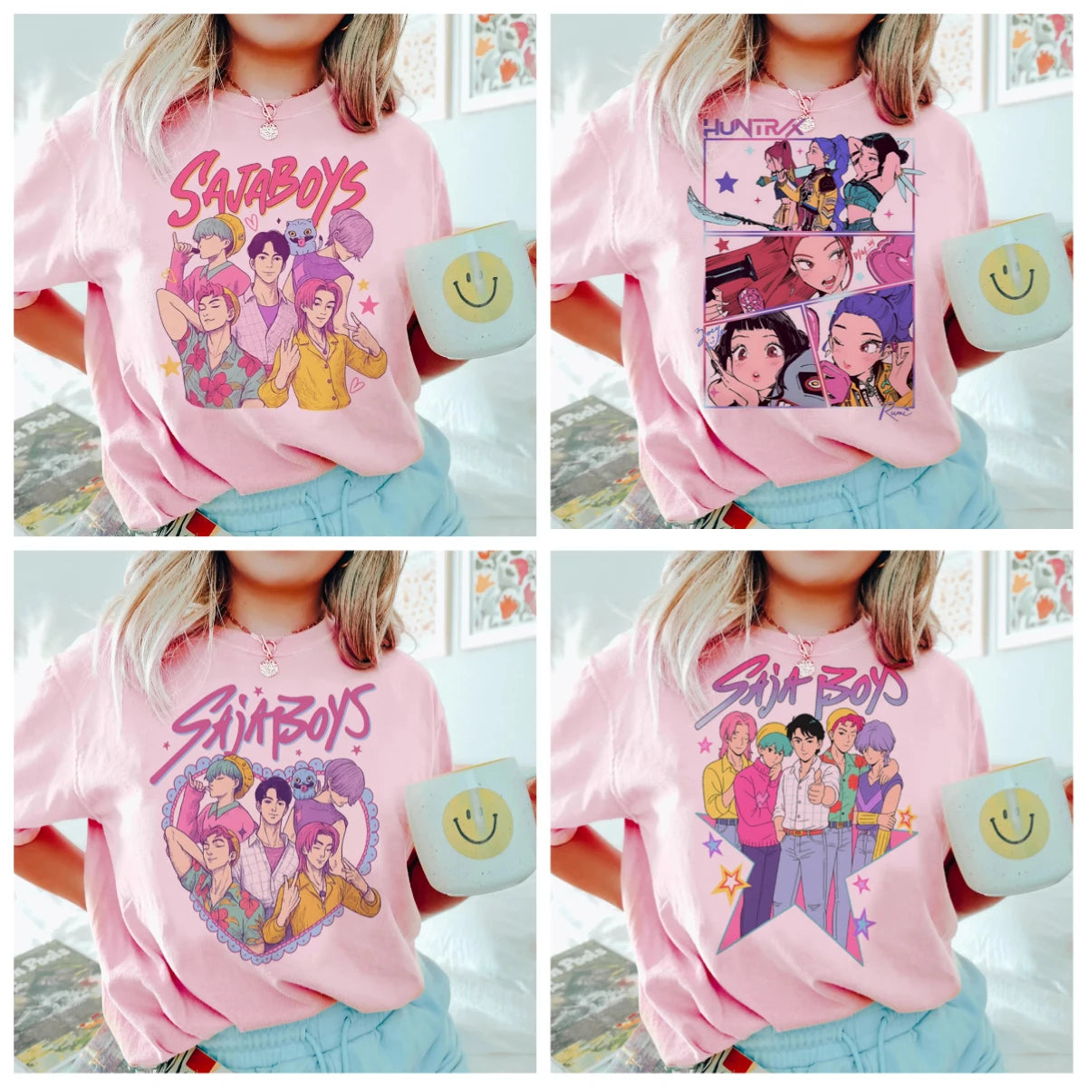 Saja Boys T shirt Boys Girls Short Sleeve T-shirt Tops Kpop Demon Hunters Clothes