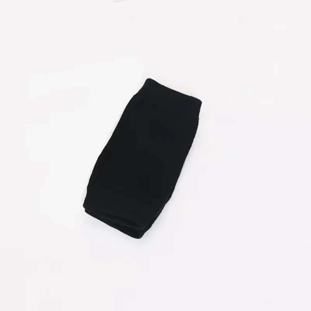 Unisex Black Short Fingerless Gloves Cuffs Mittens