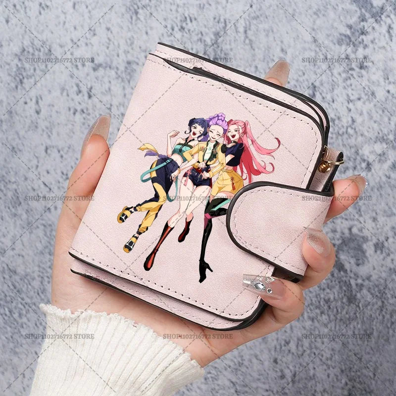 KPop Demon Hunters Wallet PU Waterproof Money Bag Card Holder Purse Coin Huntrix Merch Gift