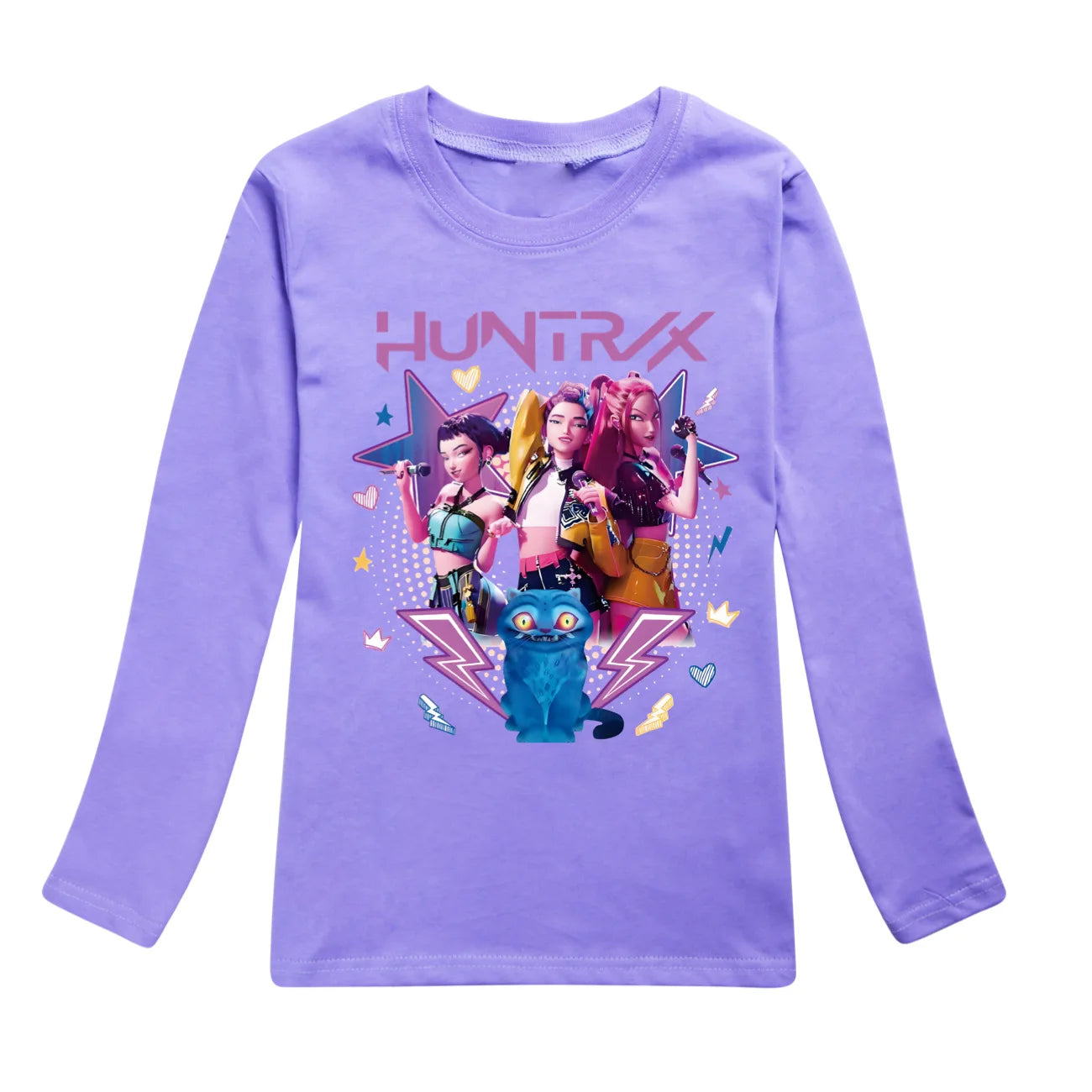 KPop Demon Hunters Huntrix Top T Shirt Kids T-shirt Rumi Clothes Mira Zoey Long Sleeved