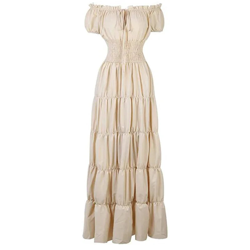 Medieval Renaissance Steampunk Maid Chemise Long Petticoat Dress