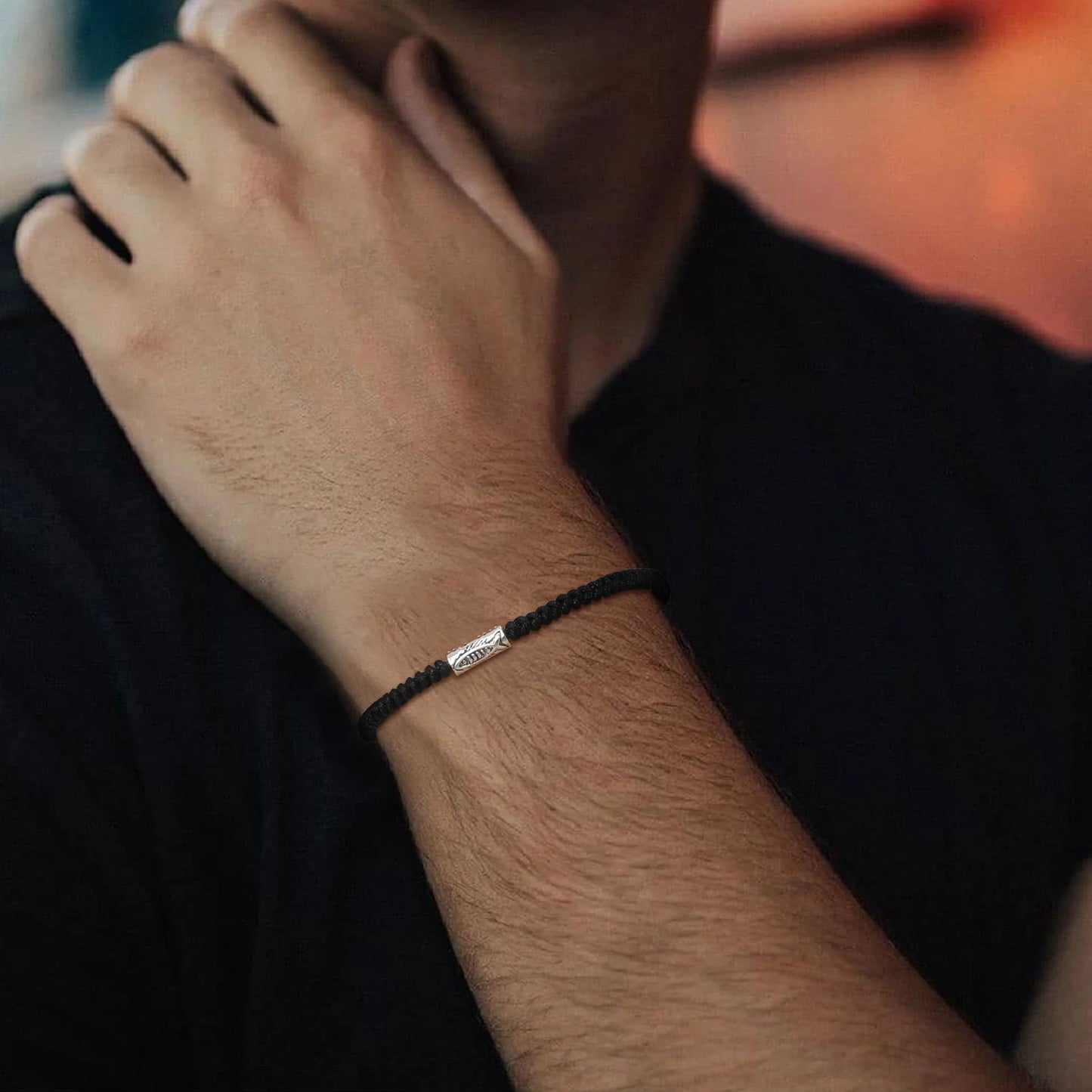Hand-woven Rope Chain Bracelets for Men Boys, Adjustable Feng Shui Lucky Knot Bracelet Talisman Cord String Wristband