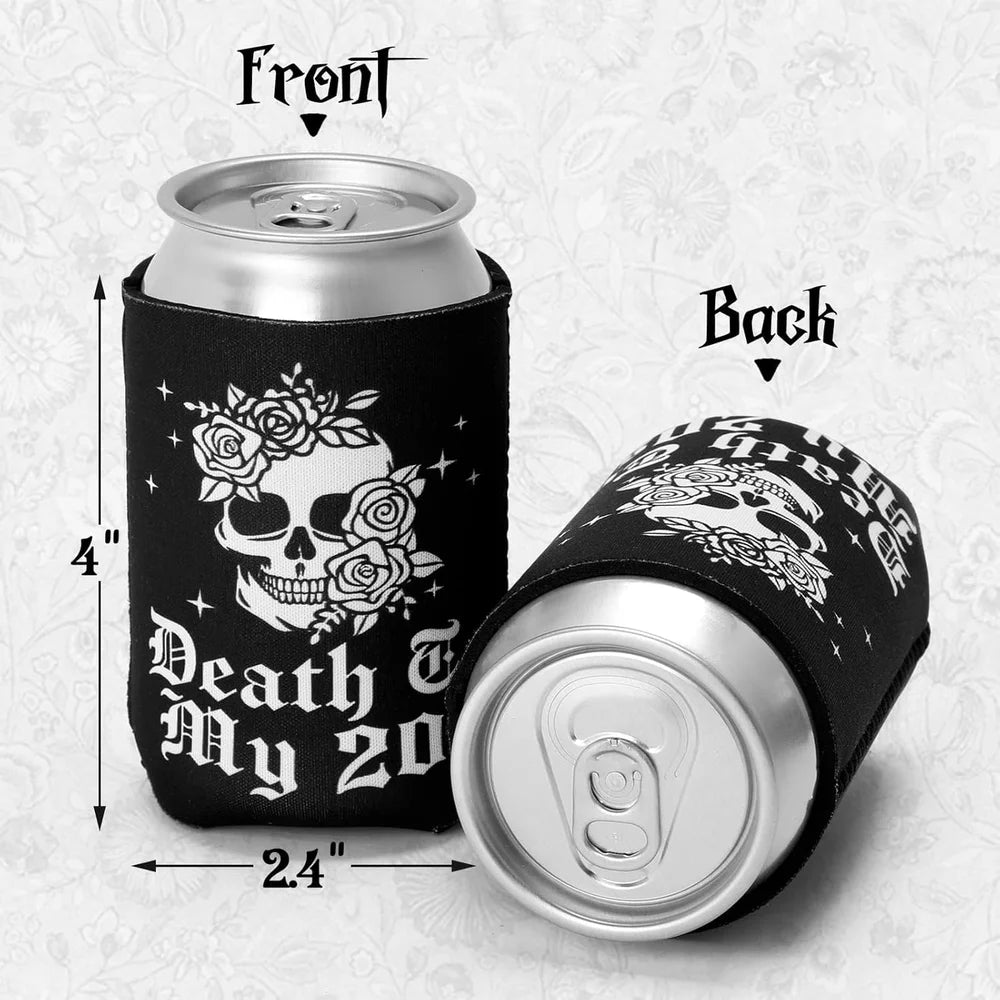 Gothic 30th Birthday Death to My 20s Party Decor Skull Can Drinks Cooler Present Gifts