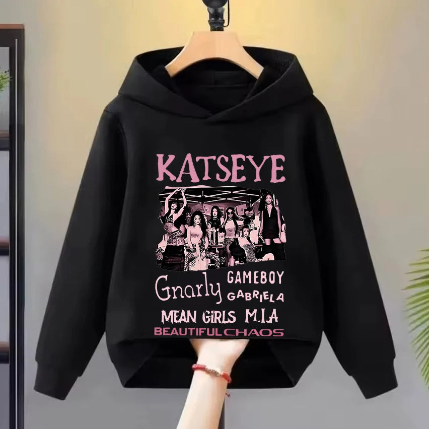 K-Pop Girls Group Katseye Hoodie Boys Girls Hooded Sweatshirts KPop