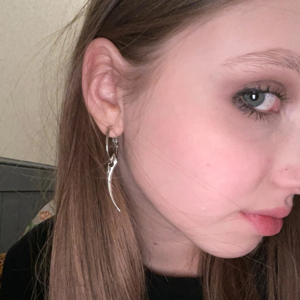 Gothic Halloween Vampire Fang Earrings