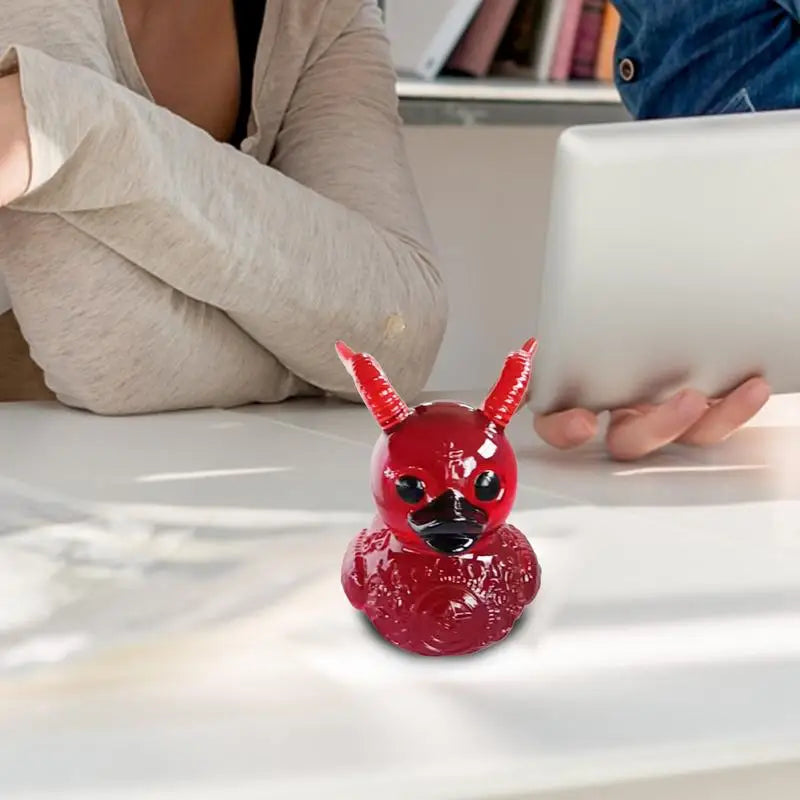 Devil Duck Gothic Punk Collectible Ducks Satan Duck Ornament