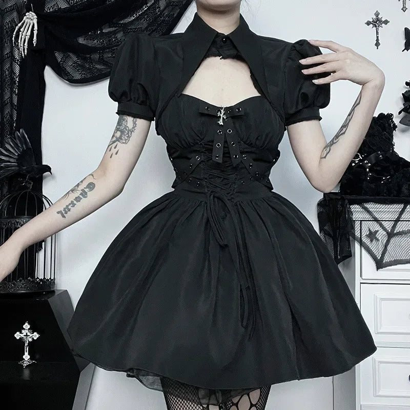 Alternative Black Gothic Punk Dress Party Outfit