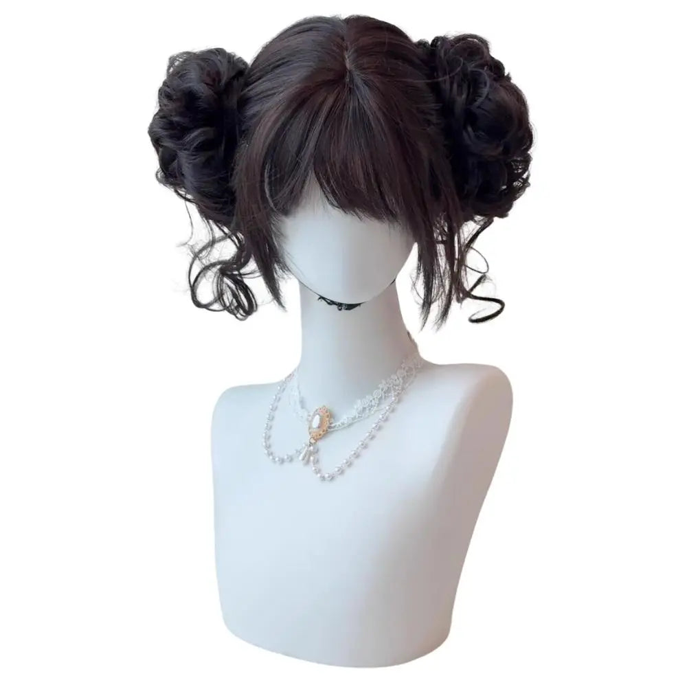 KPop Zoey Demon Hunters Cosplay Wig Huntrix Fancy Dress Costume Short Black Bun Wig