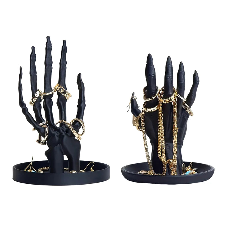 Gothic Skeleton Hand Jewelry Stand Home Decor