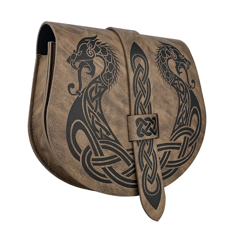 Unisex Steampunk Medieval Viking Punk Style Fanny Pack Belt Bag Saddle Bag Cosplay Prop