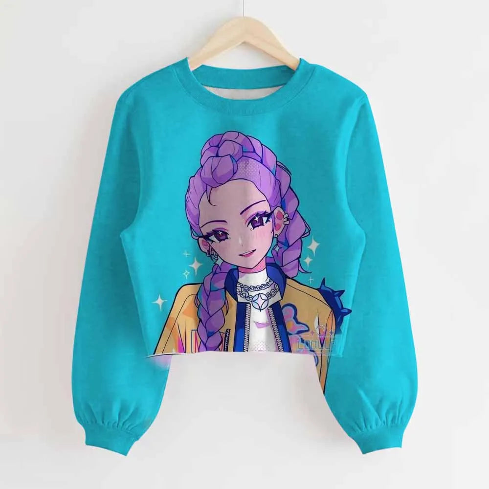 KPop Demon Hunters Huntrix Long Sleeved Top Jumper Sweater Clothes Merch Gifts Rumi Mira Zoey