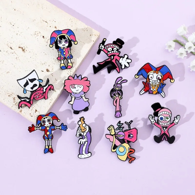 The Amazing Digital Circus Enamel Lapel Pin Badge Brooch TADC Pomni Jax Ragatha Accessories Jewellery
