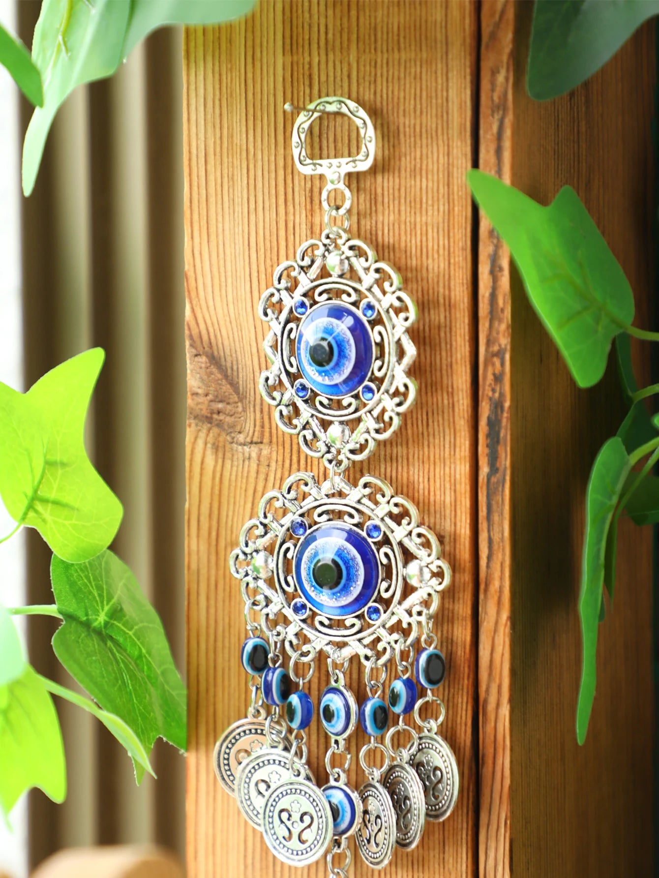 Boho Evil Eye Hanging Wall Decor Good Luck Wind Chime Pendant Decoration