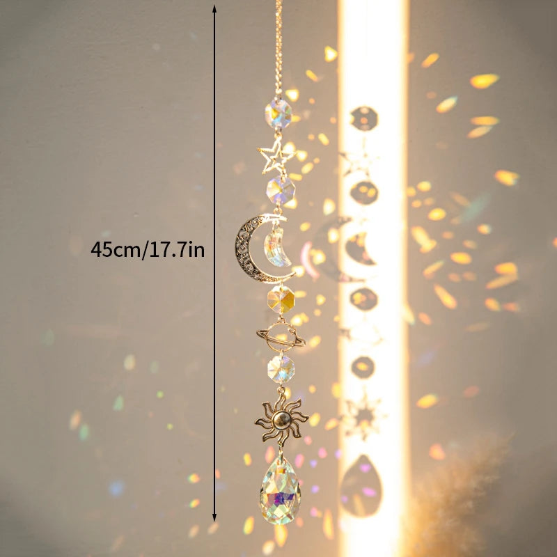 Crystal Suncatcher Pagan Wind Chimes Bohemian Garden Ornament