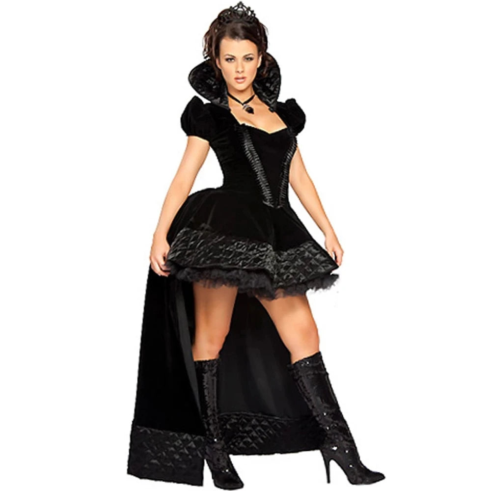 Evil Wicked Queen Vampire Witch Deluxe Halloween Fancy Dress Costume
