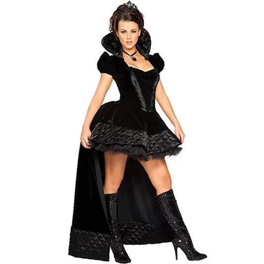 Evil Wicked Queen Vampire Witch Deluxe Halloween Fancy Dress Costume